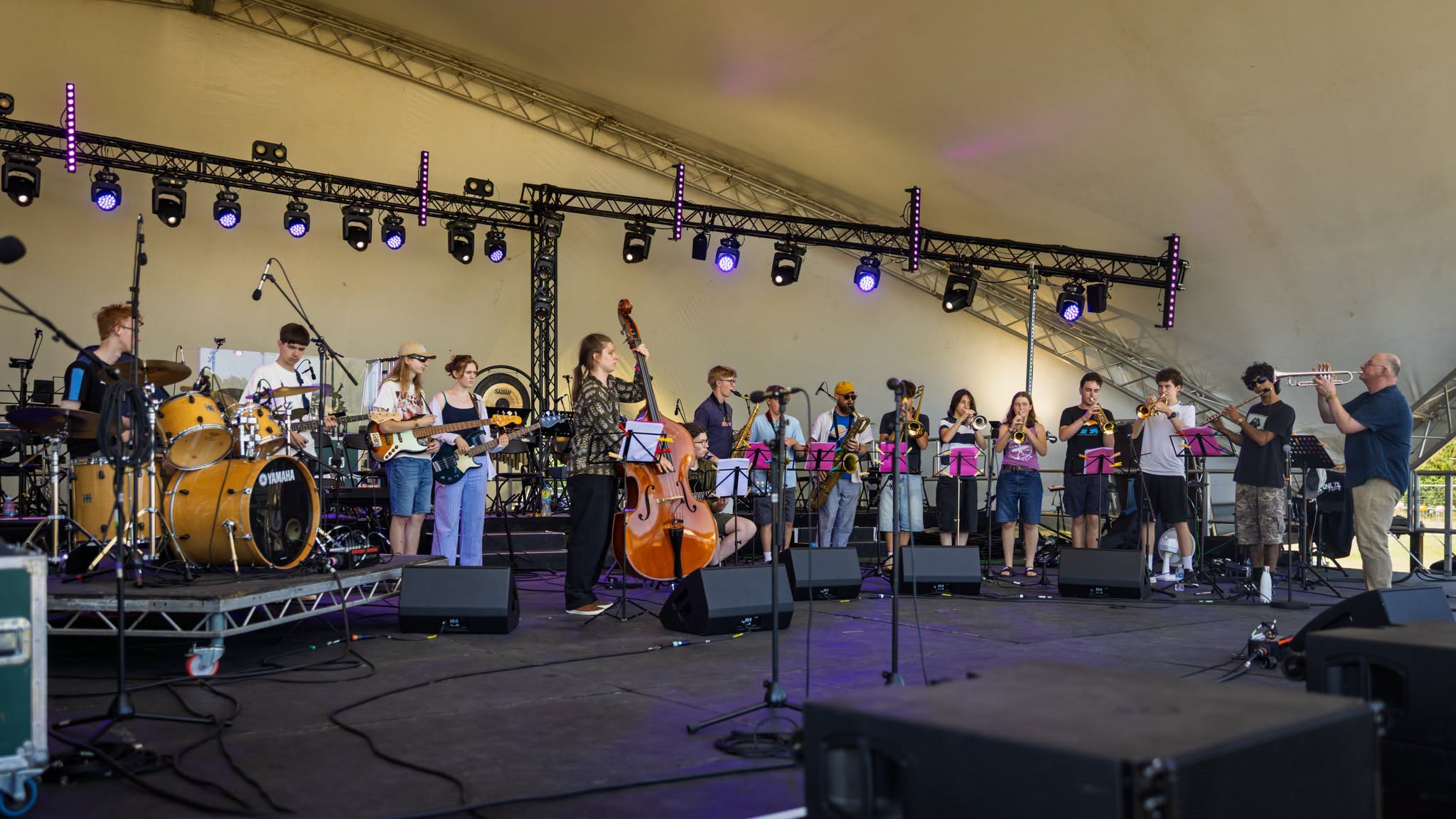 WJA academy players on stage at Fulltone Festival