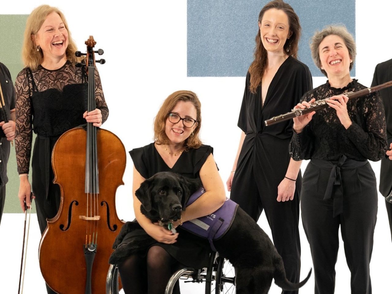 A group of disabled musicians wearing black